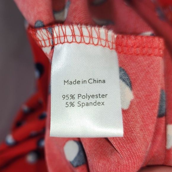 Leota Sleeveless Red Midi Dress with Abstract Polka Dots Size Small - Picture 3 of 7